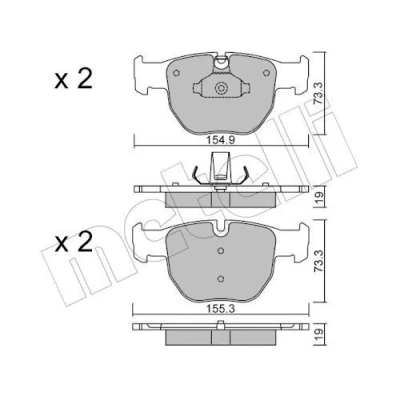 Bilde av Bremseklosser sett METELLI 22 0598 0