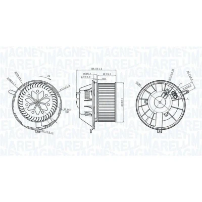 Bilde av MAGNETI MARELLI 069412229010 Elektromotor, innendørsvifte 12 VOLKSWAGEN: Caddy 3, SKODA: Octavia 2 Combi