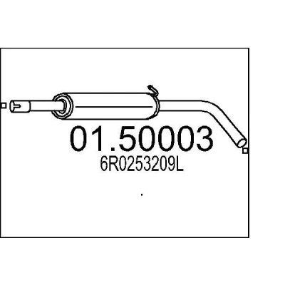 Bilde av MTS 01.50003 Mellomlyddemper 870 VOLKSWAGEN: Polo V Hatchback