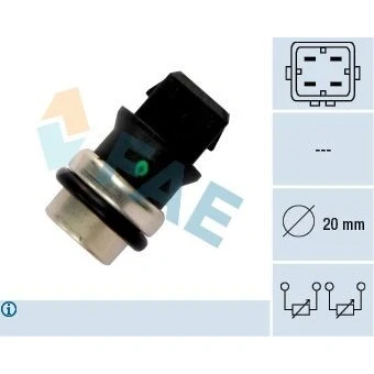 Bilde av EPS 1.830.172 Kjølevæsketemperatursensor Made in Italy OE Equivalent grønn, svart VOLKSWAGEN: Transporter 4 Bus, 4, GOLF 3