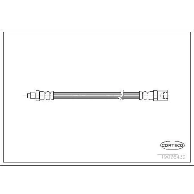Bilde av CORTECO 19026432 Bremseslange framaksel 350