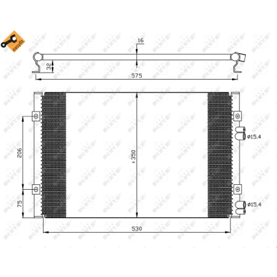 Bilde av NRF EASY FIT 35384 Kondensator med tetningsring 15,4 Aluminium 530