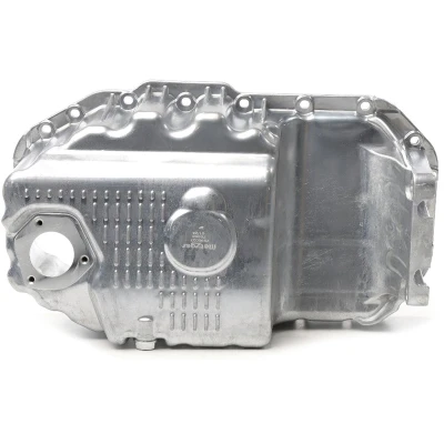 Bilde av METZGER 7990027 Bunnpanne med oljeplugg hull for oljenivåmåler, uten oljekartetning presstøpt aluminium VOLKSWAGEN: Golf 5, Caddy 3, 4