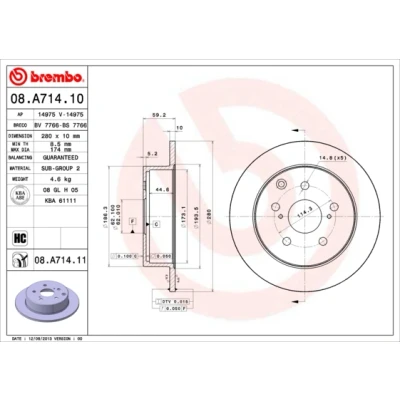 Bilde av Bremseskive, Bakaksel, toyota avensis, avensis kombi, sedan, 4243105050