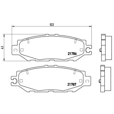Bilde av BREMBO P 83 036 Bremseklosser klargjort for slitasjeindikator uten tilbehør TOYOTA: Granvia