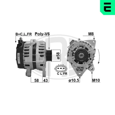 Bilde av ERA 209641A Dynamo 14V 150A