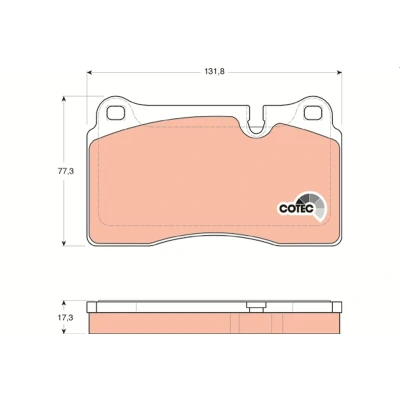 Bilde av TRW COTEC GDB1743 Bremseklosser klargjort for slitasjeindikator LAND ROVER: Range Rover Sport, 3