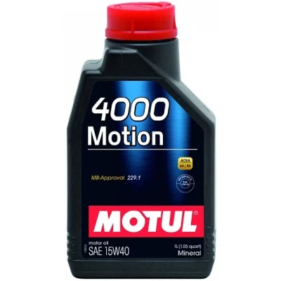 Bilde av Motul 4000 Motion 15W 40 1l Motorolje 102815 NISSAN: 200SX, X Trail, Qashqai / Qashqai+2 I, HONDA: CR V 3, MITSUBISHI: OUTLANDER Grandis, PAJERO 4