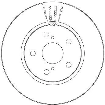 Bilde av TRW DF6986S Bremseskiver 299 28 5 114,3 ventilert spraylakkert TOYOTA: C HR, Corolla XII Stasjonsvogn