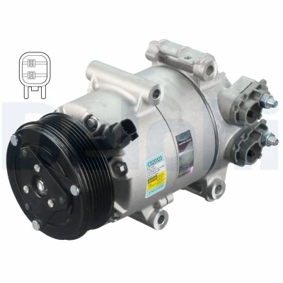 Bilde av DELPHI CS20323 Kompressor Visteon VS16 PAG 46 med kompressorlje FORD: FIESTA 6 Van