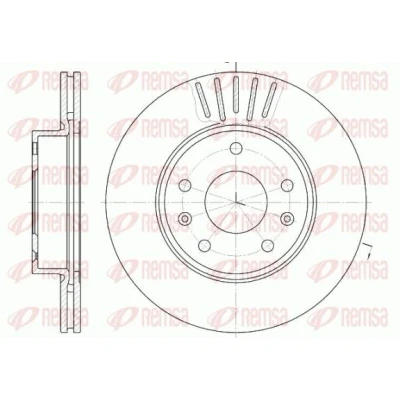 Bilde av REMSA 6670.10 Bremseskiver framaksel 276,8, 276,8 21 5 ventilert OPEL: Zafira A, Astra G CC, LAND ROVER: Freelander I SUV