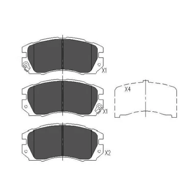 Bilde av KAVO PARTS KBP 8013 Bremseklosser med akustisk slitasjevarsel SUBARU: Forester I, Impreza II Stasjonsvogn, I Sedan