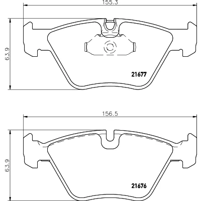 Bilde av HELLA 8DB 355 007 961 Bremseklosser klargjort for slitasjeindikator BMW: 5 Touring, Sedan