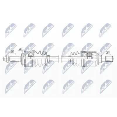 Bilde av Drivaksel hyundai i10 I (pa), Framaksel venstre, i, 495000X100, 49500 0X100, 0X900
