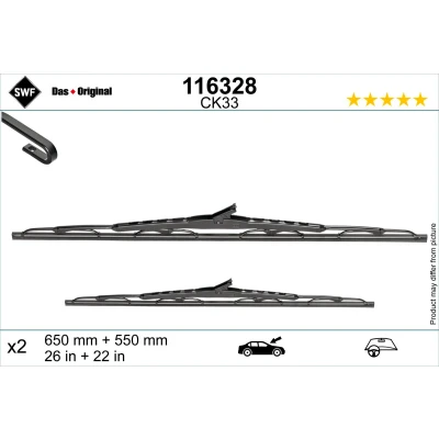 Bilde av Vindusvisker Swf 116328 650, 550mm foran Bøyleviskeblad med rør MERCEDES BENZ: Vito Minibuss, Van