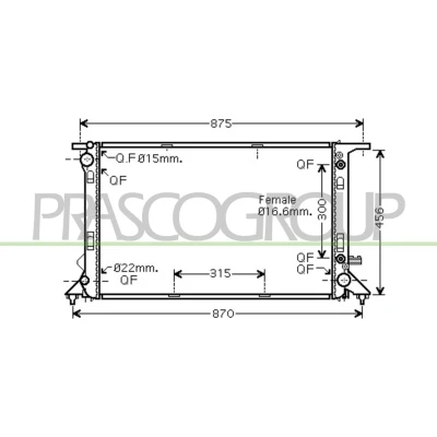 Bilde av Radiator AVA QUALITY COOLING AIA2291