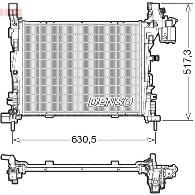 Bilde av DENSO DRM23062 Radiator 505 388,2 16