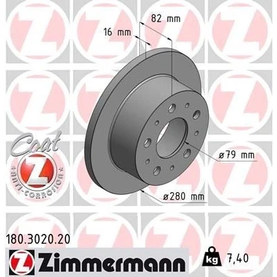 Bilde av Bremseskive, Bakaksel, citroën,fiat,peugeot, 4246.Z1, 4246.Z3, 4249.E7, 4249.K9, 46833807, 51856411, 51856412