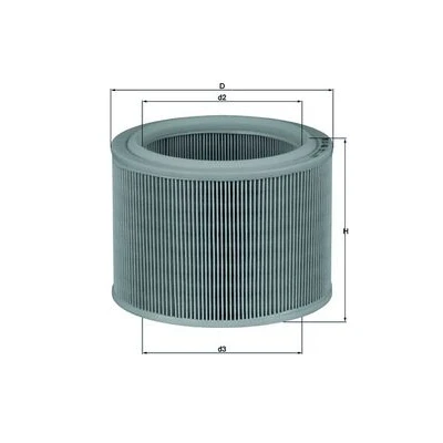 Bilde av MAHLE ORIGINAL LX 486 Luftfilter 123,5 163,0 Filterinnsats PEUGEOT: Partner I Van, Combispace, 505 Sedan