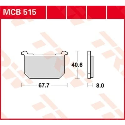 Bilde av TRW Organic Allround MCB515 Bremseklosser