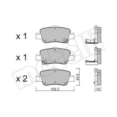 Bilde av Bremseklosser sett METELLI 22 0796 0