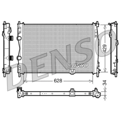 Bilde av DENSO DRM46017 Radiator Aluminium 628 429 34