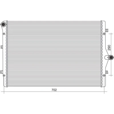 Bilde av MAGNETI MARELLI 350213855000 Radiator 648 438 32 Kjøleribber satt sammen mekanisk VOLKSWAGEN: Touran I, Golf 5, Passat CC, SKODA: Octavia 2 Combi