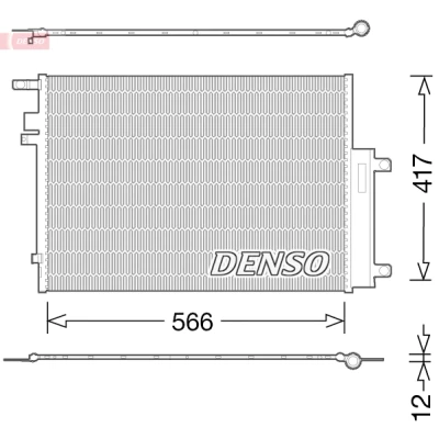Bilde av DENSO DCN06017 Kondensator med tørker R 134a