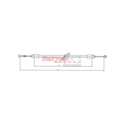 Bilde av METZGER 10.9834 Bremsekabel foran 2799/1733 COFLE MERCEDES BENZ: Vito Minibuss, Mixto, Viano