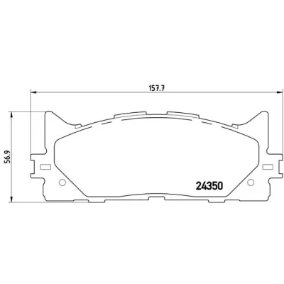 Bilde av BREMBO P 83 117 Bremseklosser ekskl. slitasjevarselkontakt med tilbehør TOYOTA: Camry VI Sedan, V LEXUS: ES