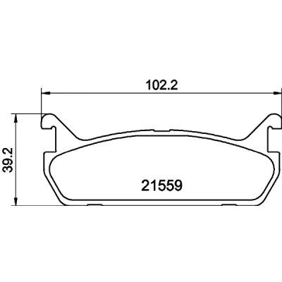 Bilde av HELLA 8DB 355 016 601 Bremseklosser ikke klargjort for slitasjeindikator MAZDA: MX 5 I, 323 C IV Hatchback, SUZUKI: Baleno I Stasjonsvogn