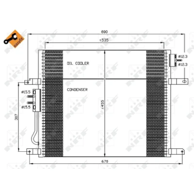 Bilde av NRF EASY FIT 35577 Kondensator med tetningsring 15,5 Aluminium 535