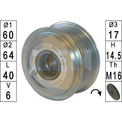 Bilde av Frihjul, dynamo, opel astra j, j gtc, sedan, sports tourer, vauxhall mk vi, 12 04 290, 13 500 186, 55 568 45
