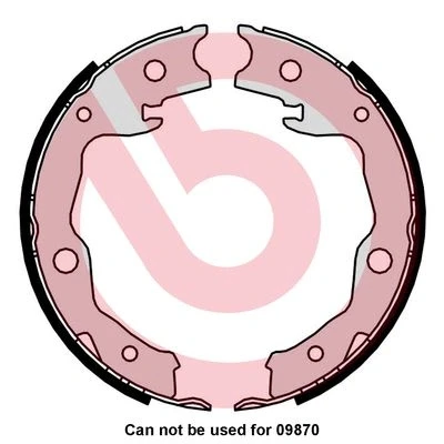 Bilde av BREMBO S 83 568 Handbromsbackar NISSAN: Leaf I, Qashqai / Qashqai+2 X Trail, TOYOTA: RAV4 III SUV, IV SUV