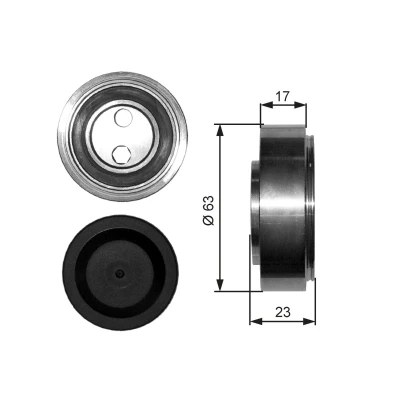 Bilde av GATES FleetRunner Micro V Kit T38228 Strammerull AUDI: A4 B6 Avant, B7 Allroad C5, VOLKSWAGEN: Passat B5 Stasjonsvogn