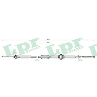 Bilde av LPR C1012B Bremsekabel 1710/1435