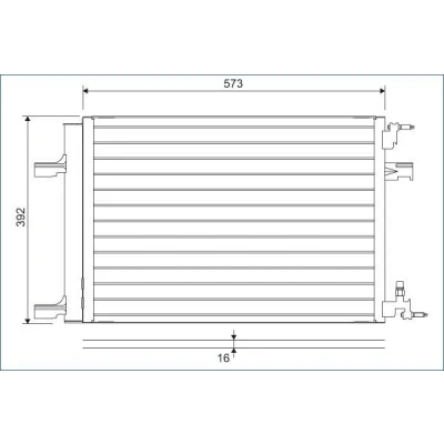 Bilde av VALEO 814201 Kondensator uten tørker Aluminium 392 R 134a