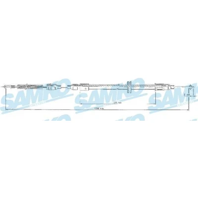 Bilde av LPR C0547B Bremsekabel 1375/750 Trommelbrems OPEL: Corsa B Hatchback