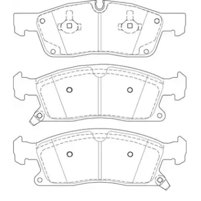 Bilde av JURID 573459J Bremseklosser med akustisk slitasjevarsel kolbleklips uten tilbehør MERCEDES BENZ: ML Klasse, GL, GLE SUV, JEEP: GRAND CHEROKEE 4