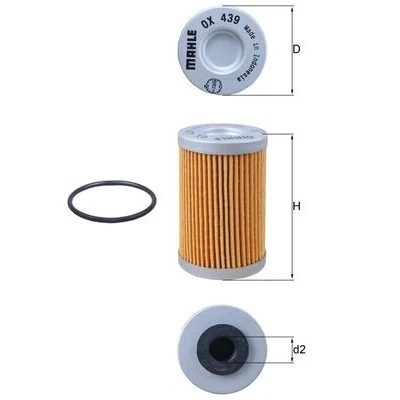 Bilde av MAHLE ORIGINAL OX 439D Oljefilter Filterinnsats