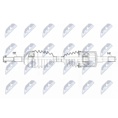 Bilde av Drivaksel jeep Cherokee (kj), Framaksel venstre, cherokee, 5066021AA, 5066023AA
