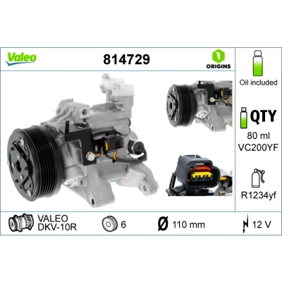 Bilde av VALEO 814729 Kompressor DKV10R