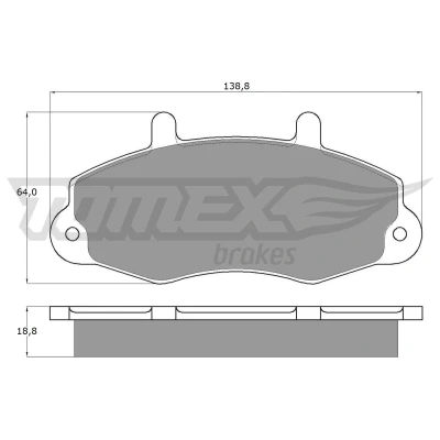 Bilde av TOMEX brakes TX 10 66 Bremseklosser framaksel FORD: Transit Mk4 Minibuss, Van, Mk3 Van