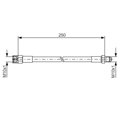 Bilde av BOSCH 1 987 476 009 Bremseslange 250 AUDI: Coupe B3, 80 B2