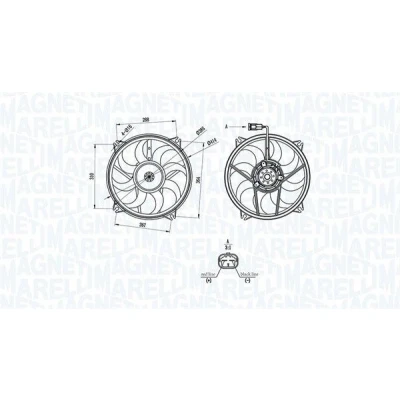 Bilde av MAGNETI MARELLI 069422708010 Kjølevifte 414 12 95 PEUGEOT: 5008 I, Partner II Van, Tepee, CITROËN: C4 I Grand Picasso