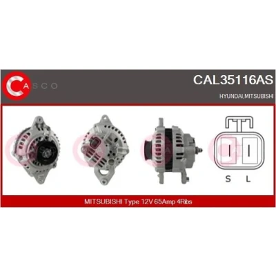 Bilde av CASCO CAL15256AS Dynamo 12V 140A AUDI: A6 C6 Avant, C5 Sedan, VOLKSWAGEN: Passat B5 GP Stasjonsvogn, Sedan