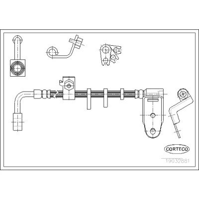 Bilde av Bremseslange, Venstre bakaksel, chrysler neon, 4509565