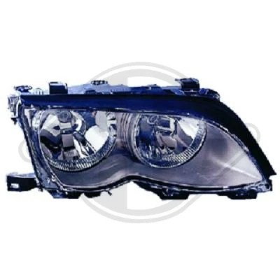 Bilde av DIEDERICHS 1215087 Frontlykter venstre H7/H7 med motor for høydejustering hovedlys BMW: 3 Sedan, Touring