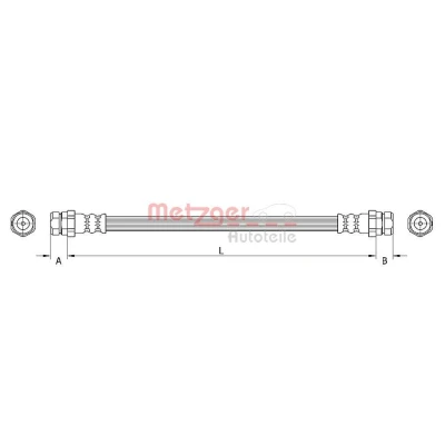 Bilde av METZGER 4110634 Bremseslange 435 VOLKSWAGEN: Caddy 3