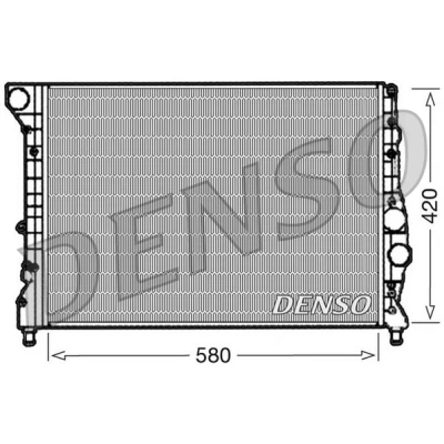Bilde av DENSO DRM01001 Radiator Aluminium 580 420 28